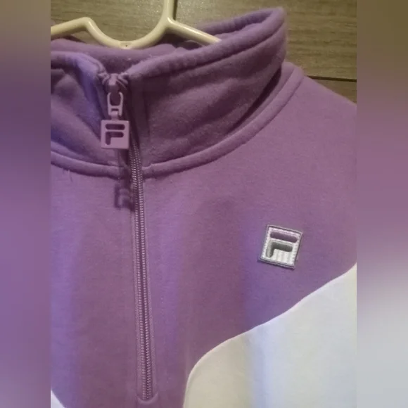 Fila 90s Multicolor Stripped Pullover Zipper Collar Sweater - Picture 3 of 5